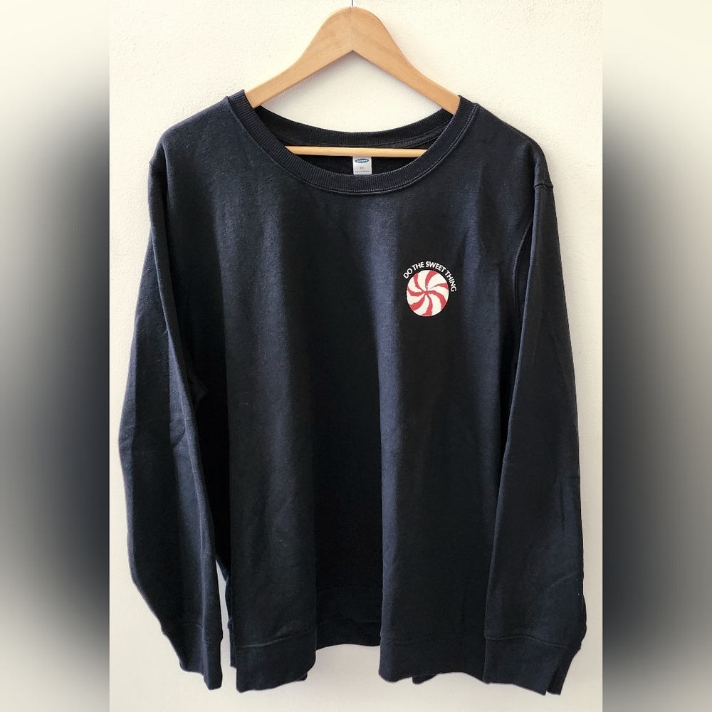 Old Navy Holiday Black Crew Sweatshirt